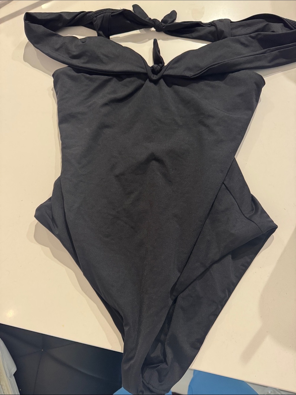 BECCA Black Cutout One-Piece Swimsuit with Tie Details